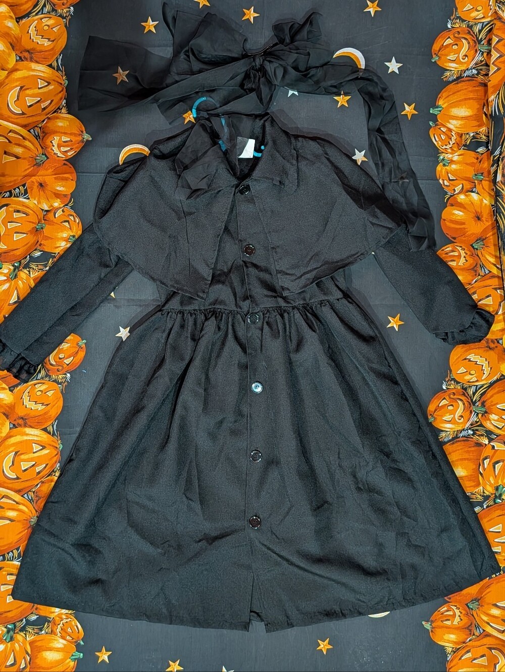 🎃5-6 Small Wednesday Girls' Halloween Costume Addams Family cosplay Gothic